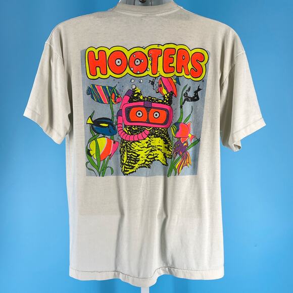 90s Hooters neon fish scuba Knoxville Tennessee 1990s vintage - Picture 2 of 10